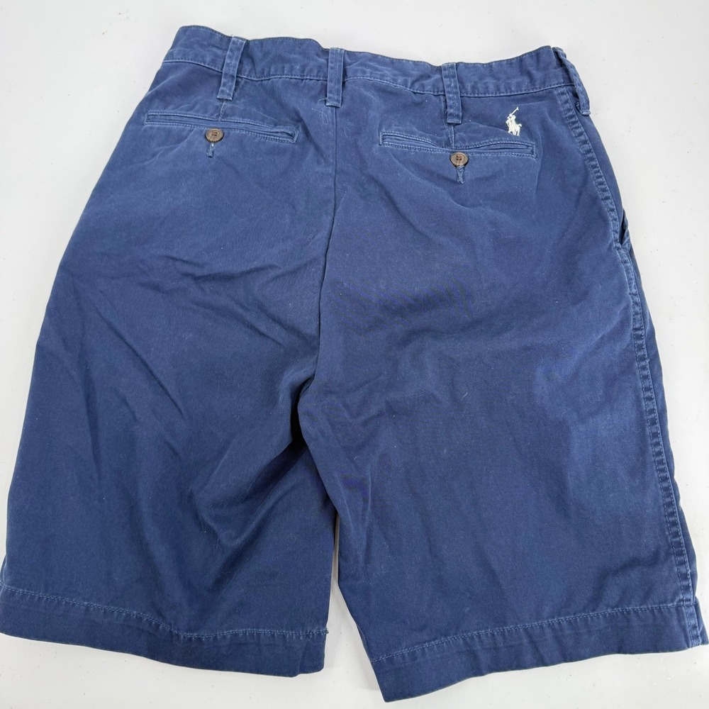 Polo Ralph Lauren Mens Chino Shorts Navy Blue Size 30 Relaxed Fit Cotton Twill